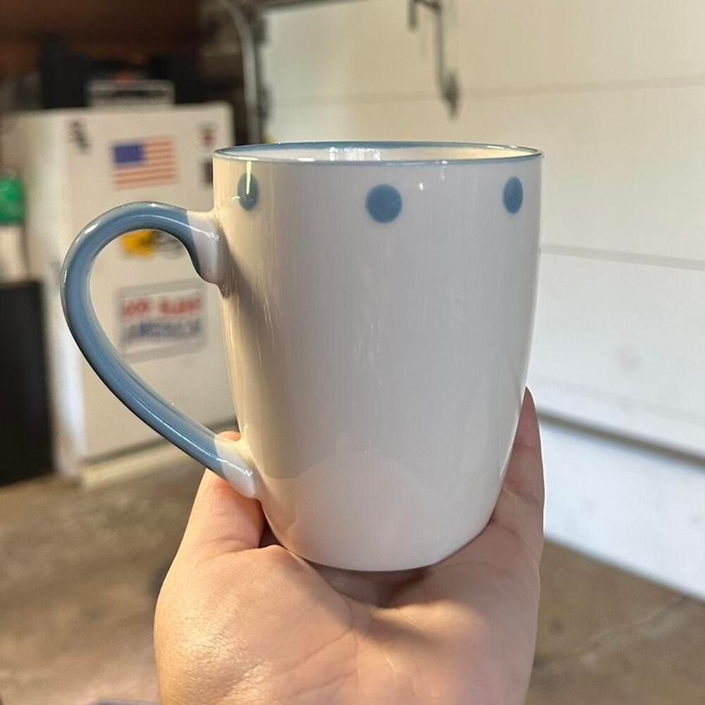 Light Blue/White Mug -Alice Collection